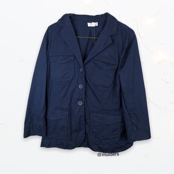 Charter Club Dark Blue Button Up Blazer Jacket - Picture 1 of 7